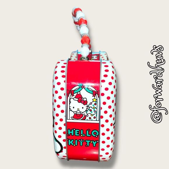 Sanrio Hello Kitty Christmas Metal Tin with Handle – Festive Holiday Design - Picture 7 of 11